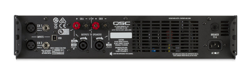 QSC GXD4 2 Channel Power Amplifier With DSP 400 Watts/8 Ohms