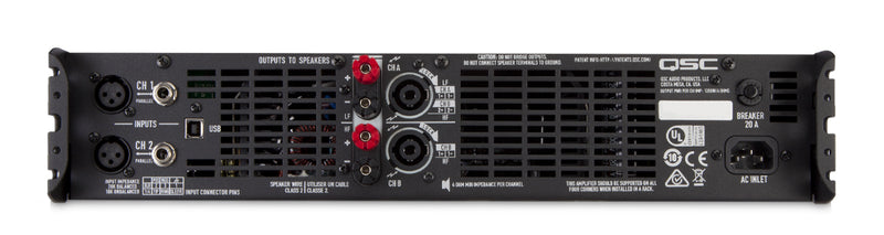 QSC GXD8 2 Channel Power Amplifier with DSP 800 Watts/8 Ohms