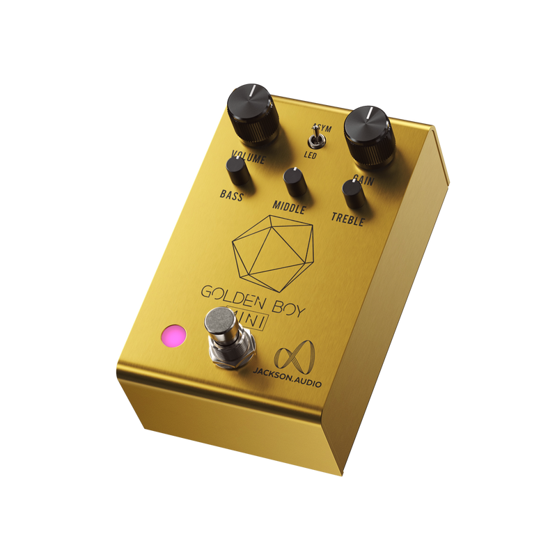 Jackson Audio GOLDEN-BOY-MINI Compact Overdrive Pedal (Gold With Black Text)