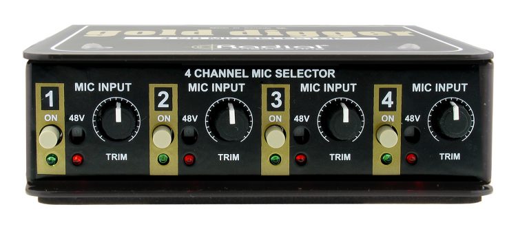Radial Engineering GOLD DIGGER 4-Channel Mic Selector