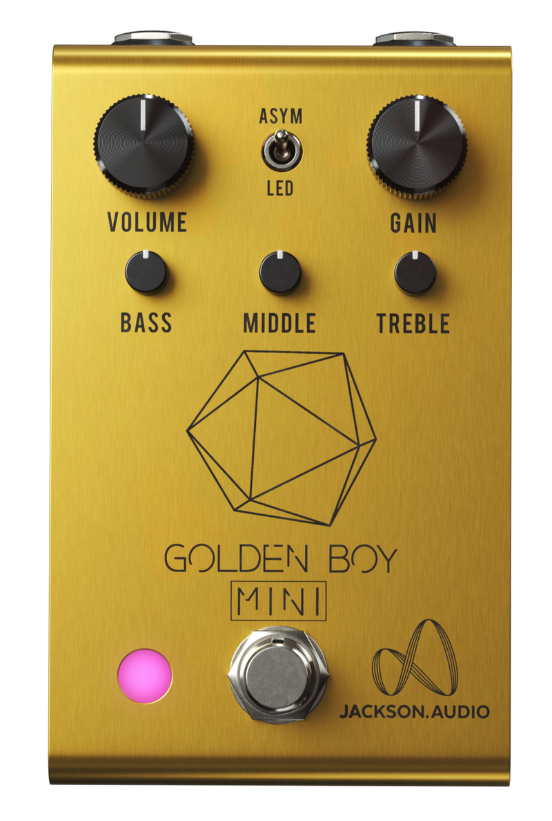 Jackson Audio GOLDEN-BOY-MINI Compact Overdrive Pedal (Gold With Black Text)