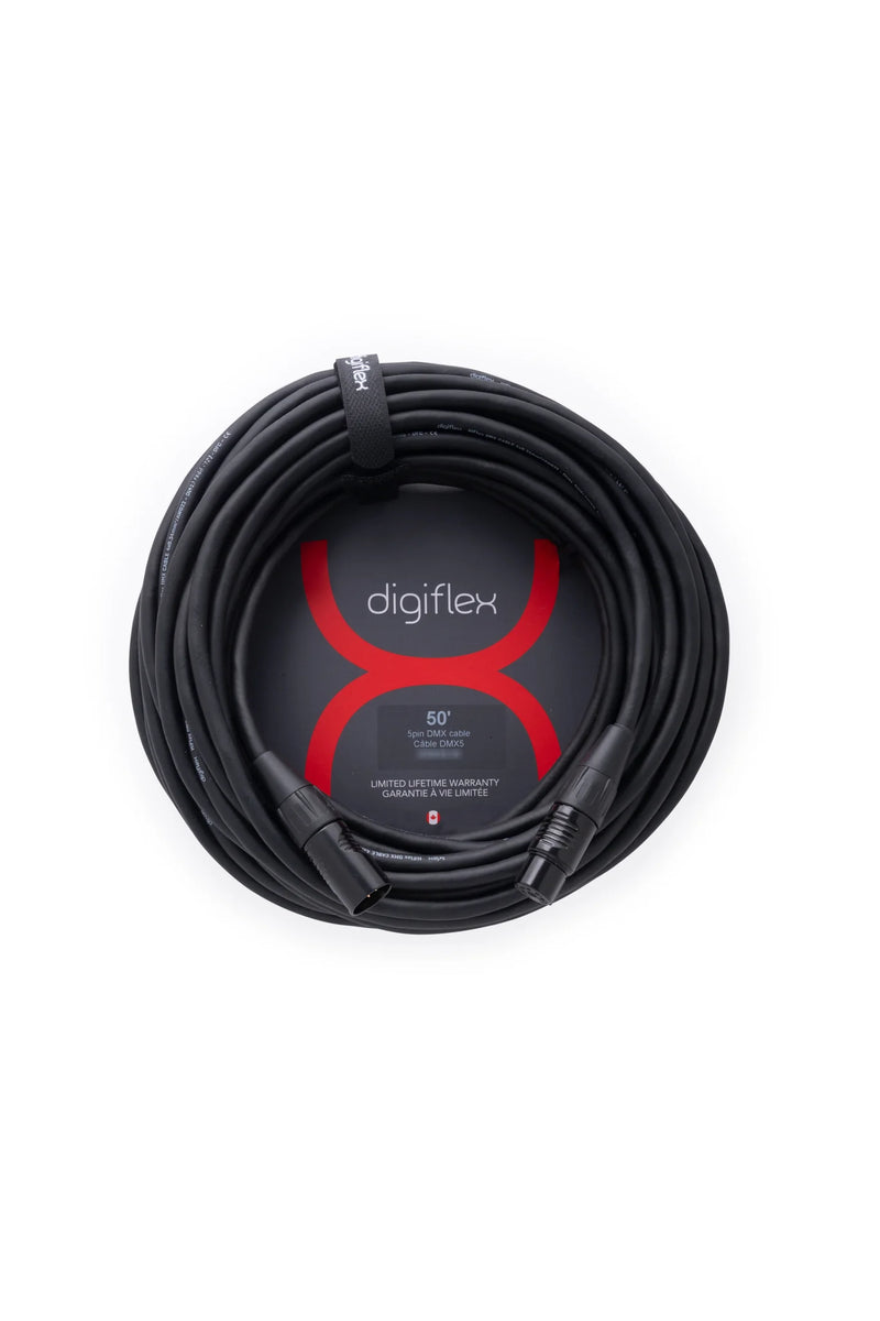 Digiflex HDMX5-50 DMX Cable 5 Pin XLRM to XLRF - 50'