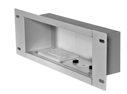 Peerless-AV IBA3AC Recessed Cable Management and Power Storage Accessory Box With Surge Protected Duplex Receptacle