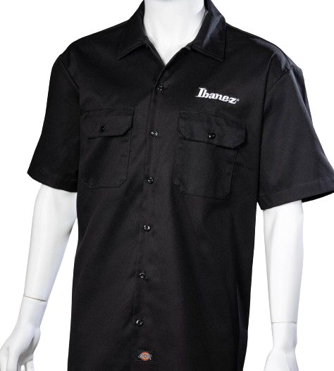 Ibanez IBZW01L Ibanez Embroidered Logo Short-Sleeve Shirt - Large (Black)