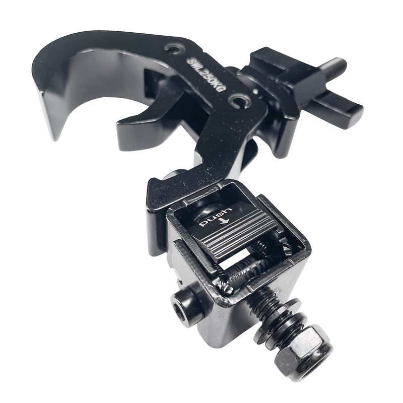 ProX T-QFC12X4 Set of (4) Quick 90º Folding Moving Head Clamp Adapters with T-C12 Truss Clamp 2 in. Diameter (Black)