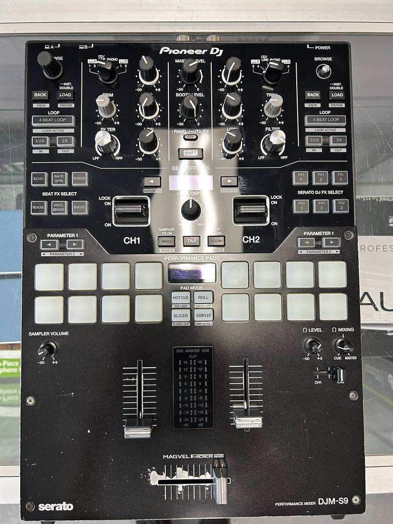 Pioneer DJ DJM-S9 Professional 2-Channel Mixer for Serato DJ (Black) (USED