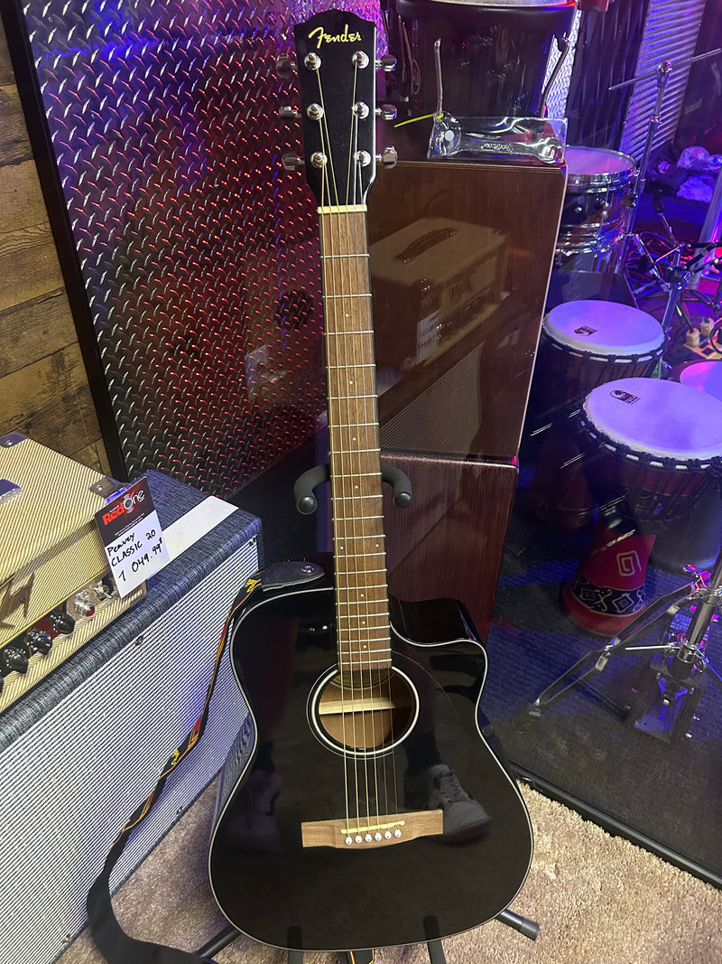 Fender CC60SCE-BK Concert Guitare acoustique (noir) (utilisé)