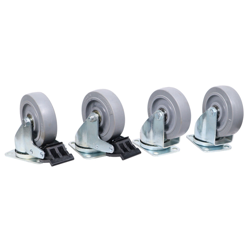 ProX X-CASTER-4-GR-95x65 Replacement 4 inch Industrial Grade Caster Wheels Plate - Set of 4