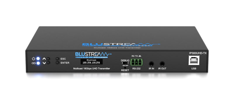 Blustream IP300UHD-TX 18Gbps AVoIP Transmitter Over 1Gb Network