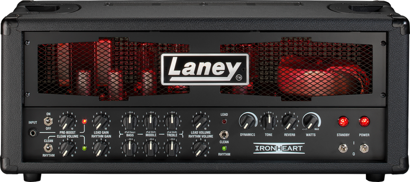 Laney IRT120H IRONHEART Tête de guitare 3 canaux tout lampes - 120 W avec réverbération