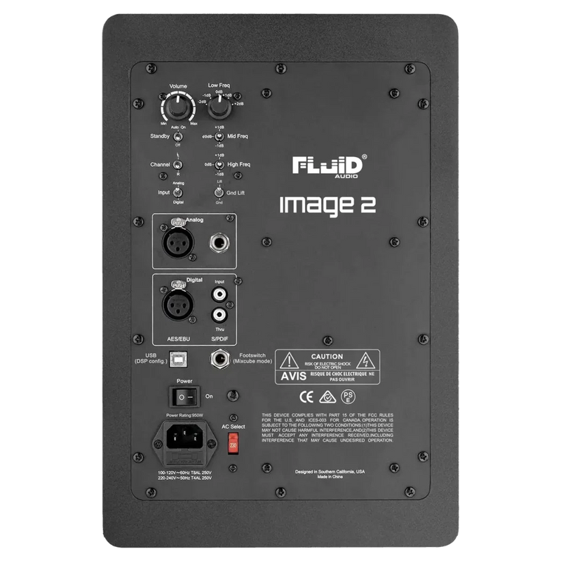 Fluid Audio IMAGE 2 3-Way Reference Studio Monitor With Footswitch