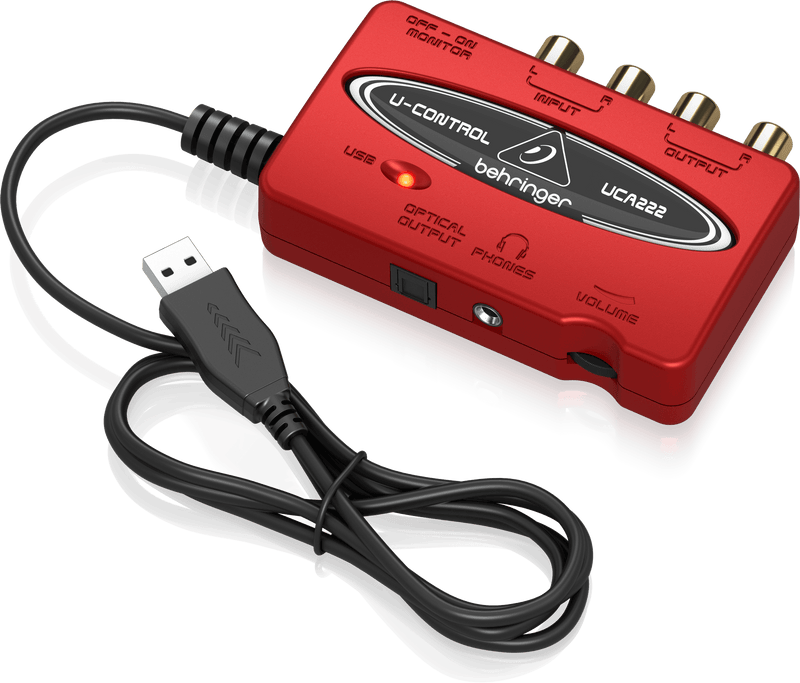 Behringer UCA222 U-CONTROL Interface audio USB 2 entrées 2 sorties à très faible latence avec sortie numérique