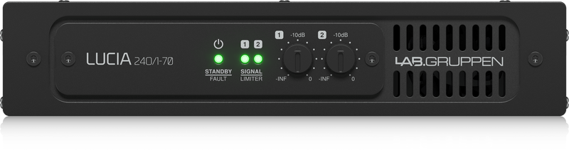 Lab Gruppen LUCIA 240/1-70 Compact Mono 240W Amplifier for High Impedance 70V Installation Applications