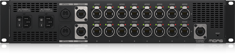 Midas AS88 Dual HyperMAC To 8 Port Dual Redundant AES50 Converter