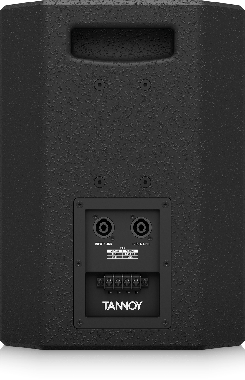 Tannoy VX8 Dual Concentric Full-Range Speaker for Portable and Installation Applications (Pair, Black) - 8" (DEMO)