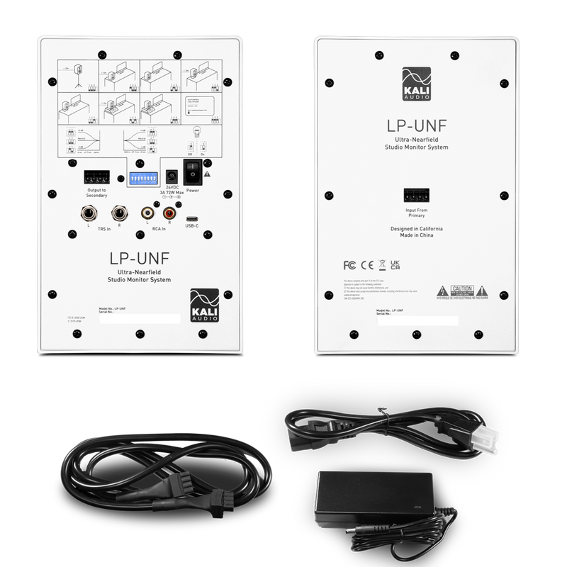 Kali Audio LP-UNF Ultra-Nearfield Studio Monitor (Pair, White) - 4"