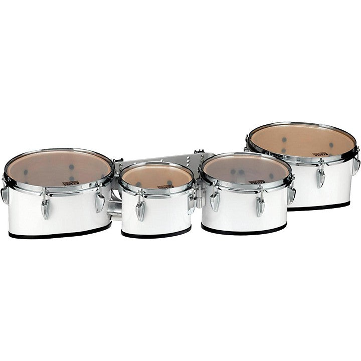 Tama R8023TKXSGW Marching Tenor Drums Quad with Carrier - 8," 10", 12", 13" (Sugar White)