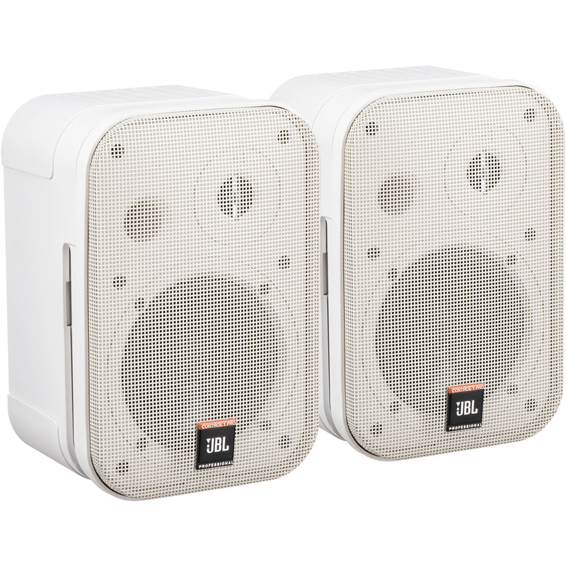 JBL C1PRO-WH Compact Loudspeaker (Pair, White) - 5"