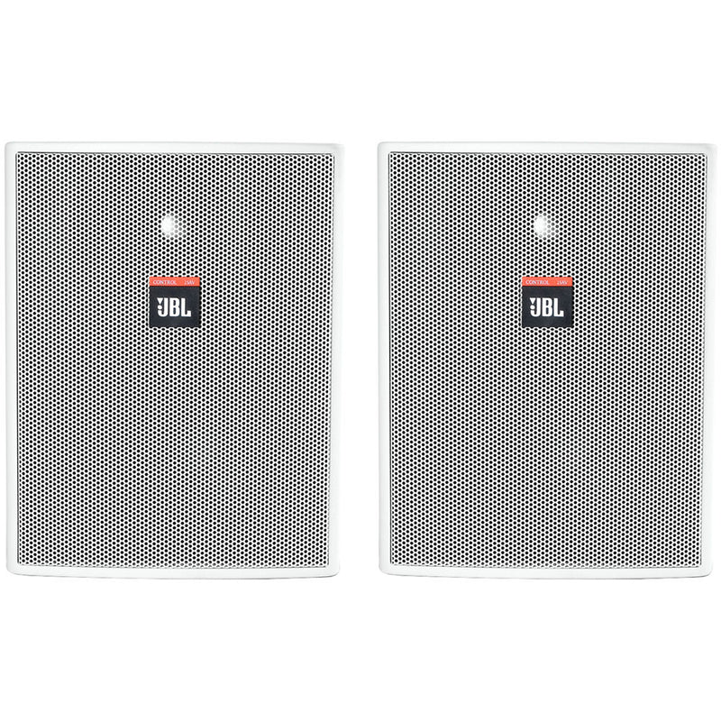 Haut-parleur JBL Control-25AV-while à 2 voies blindés blindés à blindage intérieur / extérieur (paire, blanc) - 5,25 "