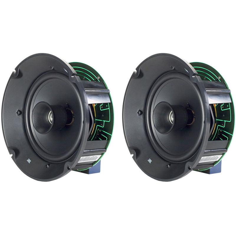 JBL CONTROL-26-DT Coaxial Ceiling Speaker Assembly with Transformer (Pair, Black) - 6.5"