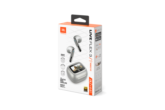 JBL LIVE FLEX 3 True Wireless Noise Cancelling Earbuds (Silver)