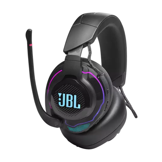 Casque de jeu supra-auriculaire sans fil JBL Quantum 910 avec suppression active du bruit améliorée par suivi de la tête et Bluetooth (noir)