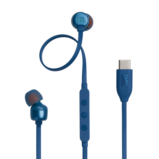 JBL TUNE 310C Wired USB-C Earbuds (Blue)