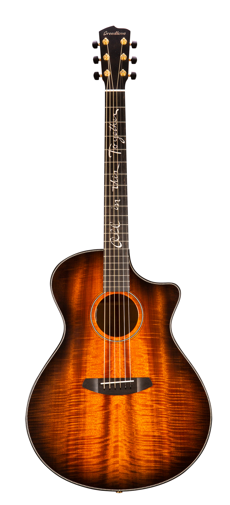 Breedlove ORCO04CEMYMY (JB) Concerto CE Jeff Bridges Acoustic-Electric Guitar (Bourbon Burst)