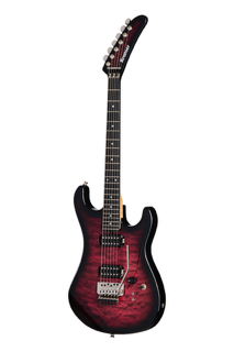 Kramer 84 HH QUILT Electric Guitar (Magenta Burst)