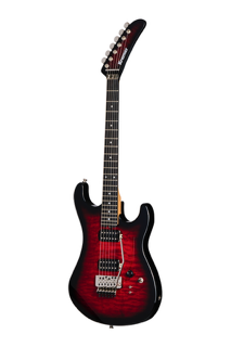 Kramer 84 HH QUILT Electric Guitar (Red Burst)