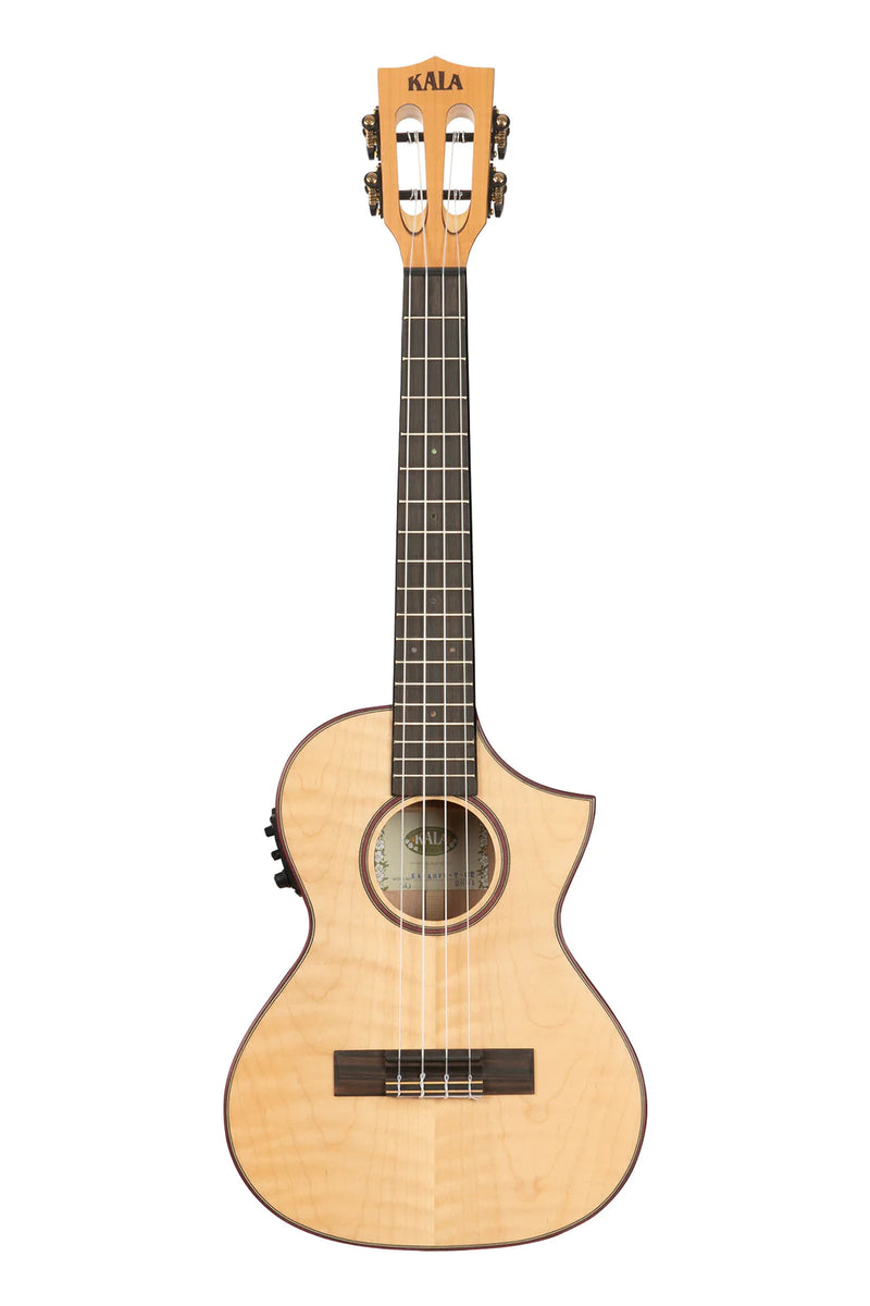 Kala KA-ASFM-T-CE All Solid Flame Maple Cutaway Tenor Ukulele