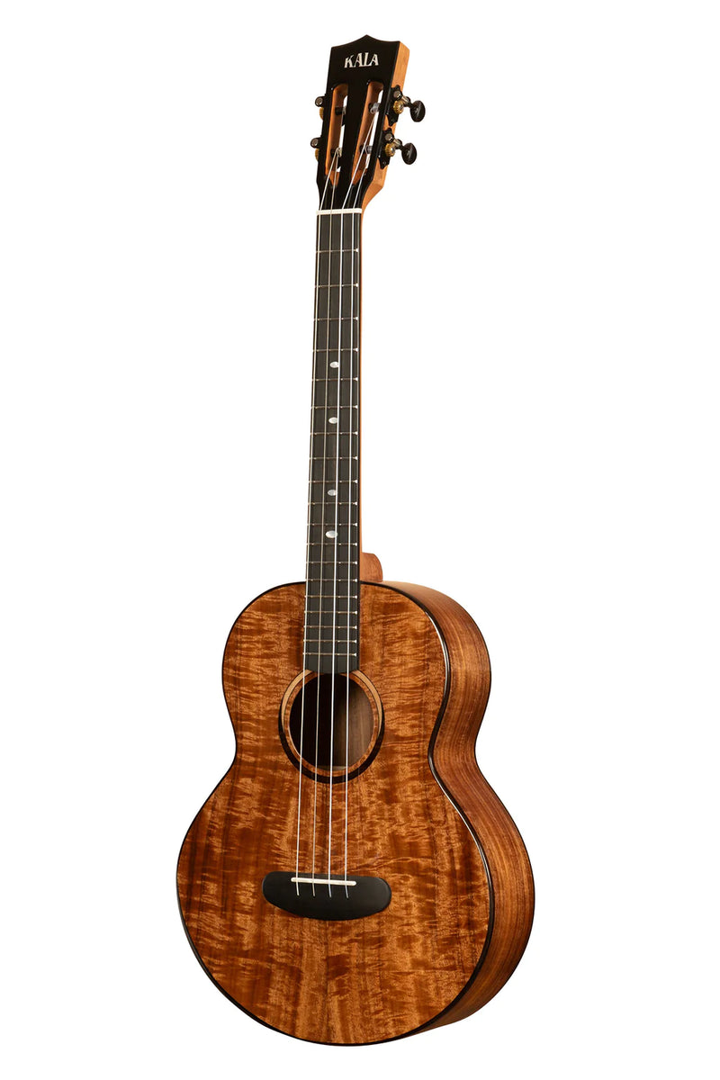 Kala KA-CT-SA-BG-BAG Contour All Solid Gloss Acacia Baritone Ukulele with Bag