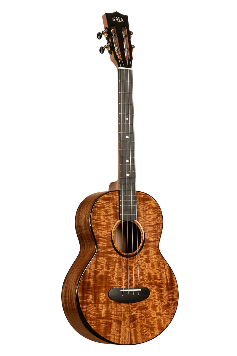 Kala KA-CT-SA-BG-BAG Contour All Solid Gloss Acacia Baritone Ukulele with Bag