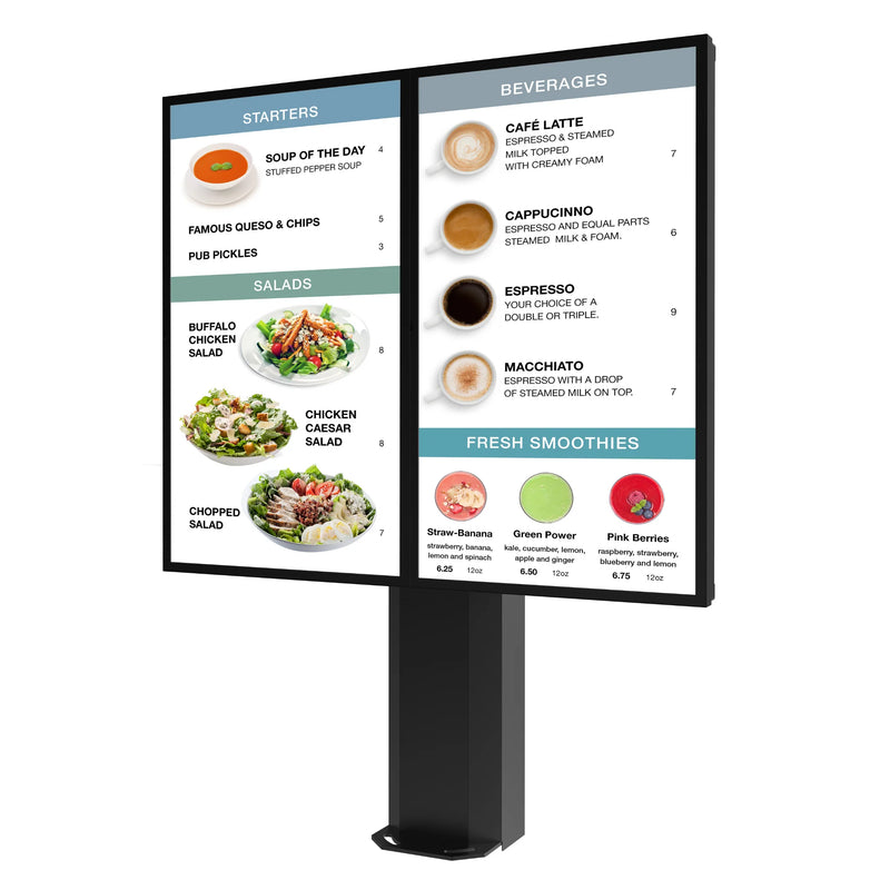 Peerless-AV KOF555-2 Outdoor Digital Menu Board for Dual 55" Display