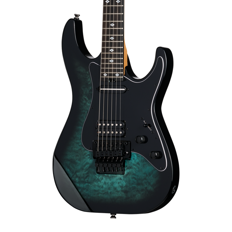Kramer VOLANTE QUILT HSFR Electric Guitar (Aqua Burst)