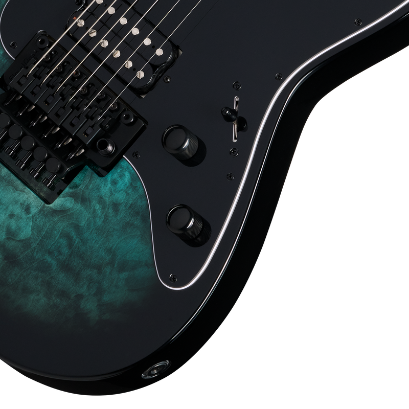 Kramer VOLANTE QUILT HSFR Electric Guitar (Aqua Burst)