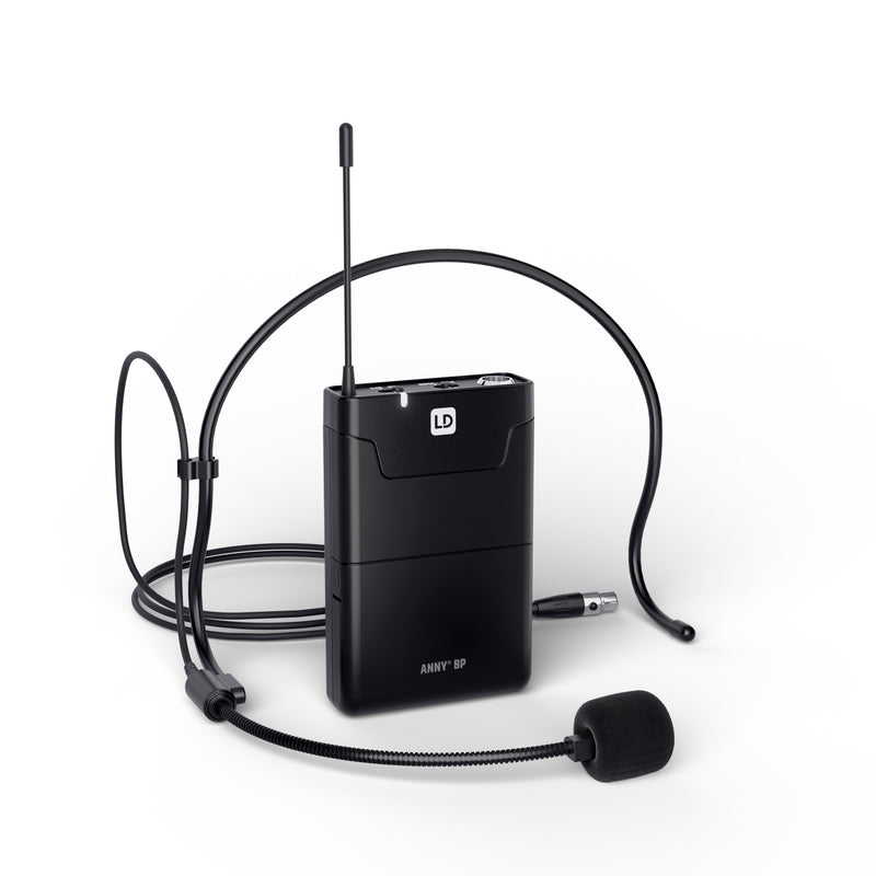 LD Systems ANNY® 10 BPH B5.1 Portable Battery-Powered Bluetooth® PA System With Mixer & Headset Microphone (Incl. Bodypack) - 10"