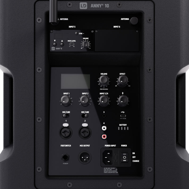 LD Systems ANNY® 10 HHD B4.7 Portable battery-powered Bluetooth® PA System With Mixer And Wireless Handheld Microphone - 10"