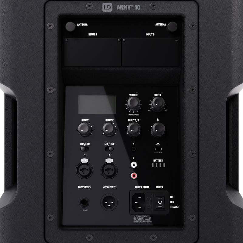 Systems LD Systems Anny® 10 Système Bluetooth PA portable à batterie portable avec mélangeur - 10 "