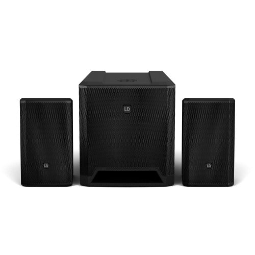 LD Systems DAVE 12 G4X SET1 Compact 2.1 Powered PA System - 12" Sub
