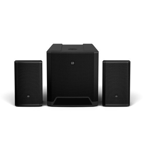 LD Systems DAVE 15 G4X SET1 Compact 2.1 Powered PA System - 15" Sub