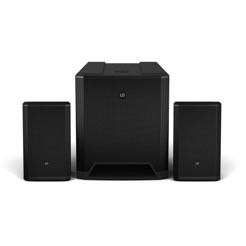 LD Systems DAVE 18 G4X SET1 Compact 2.1 Powered PA System - 18" Sub