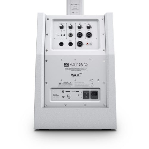 LD Systems MAUI 28 G2 Compact Column PA System Active w/Built-In Mixer and Bluetooth (White)