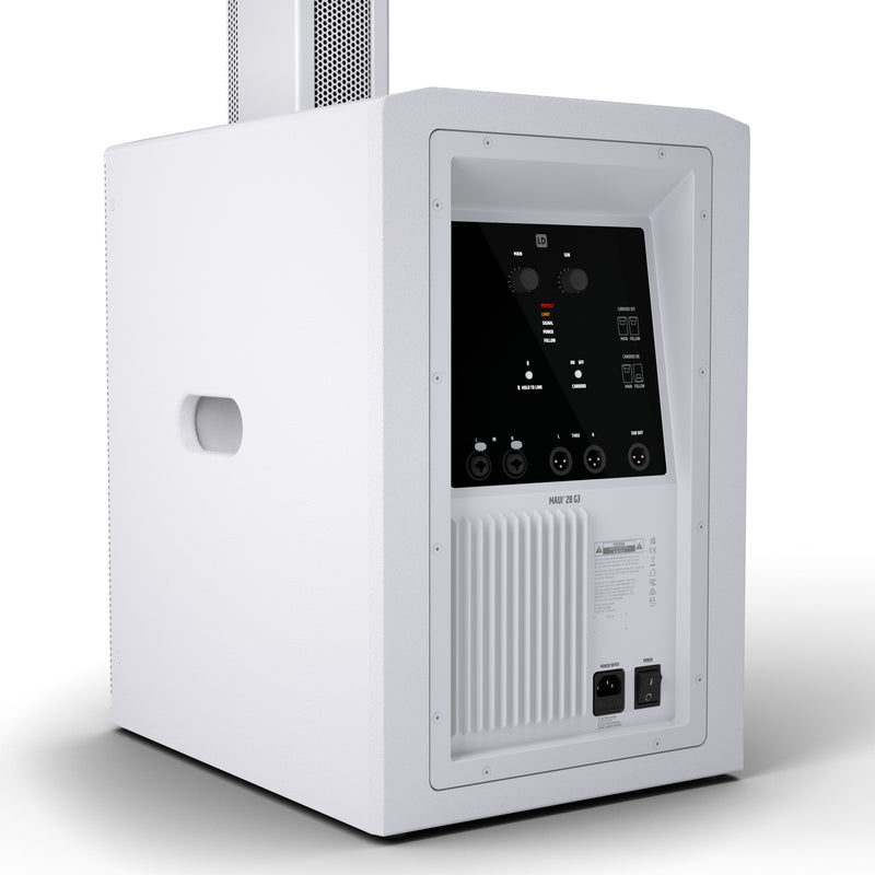 LD Systems MAUI 28 G3 W Système de sonorisation à colonne cardioïde compact (Blanc)