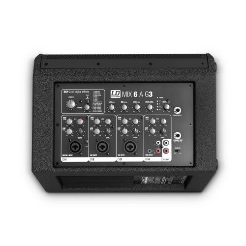 LD Systems MIX 6 A G3 Active 2-Way Loudspeaker w/Integrated 4-Channel Mixer - 6.5"