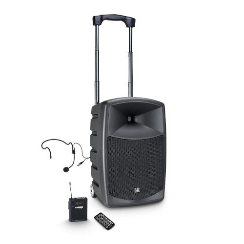 LD Systems ROADBUDDY 10 HS B5 Battery Powered Bluetooth Speaker w/Mixer, Bodypack and Headset - 10"