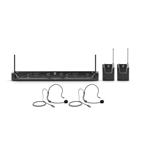 LD Systems U305.1 BPH 2 Système de microphone sans fil avec 2x bodypack et 2x casque (514-542 MHz)