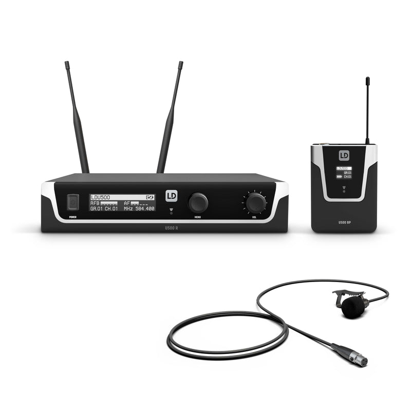 LD Systems U500 Series Wireless Microphone System with Bodypack and Lavalier Microphone