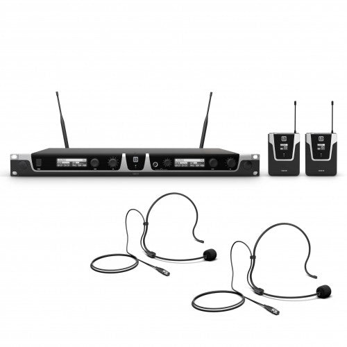 LD Systems U505 BPH 2 Wireless Microphone System w/2x Bodypack and 2x Headset (584-608 MHz)