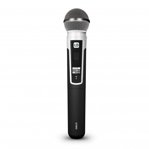 Systèmes LD U505 HBH 2 Système de microphone sans fil avec pack Body, casque et microphone à main dynamique